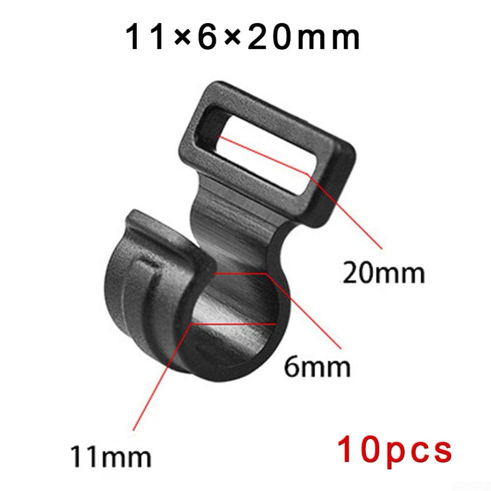10Pcs Tent Hooks Camping Caravan Awning Tent Pole Plastic Inner C Clips S/M/L