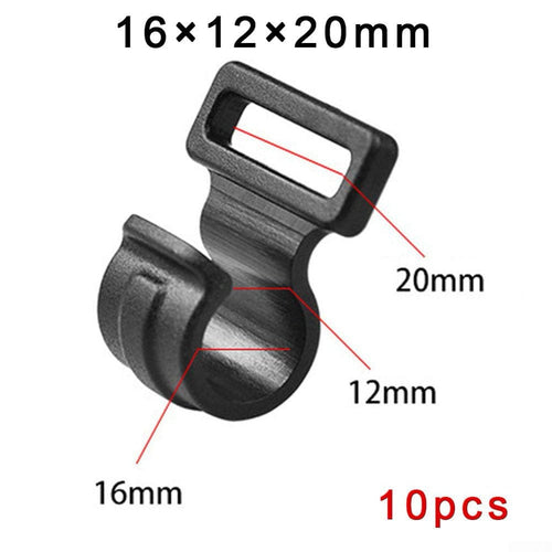 10Pcs Tent Hooks Camping Caravan Awning Tent Pole Plastic Inner C Clips S/M/L