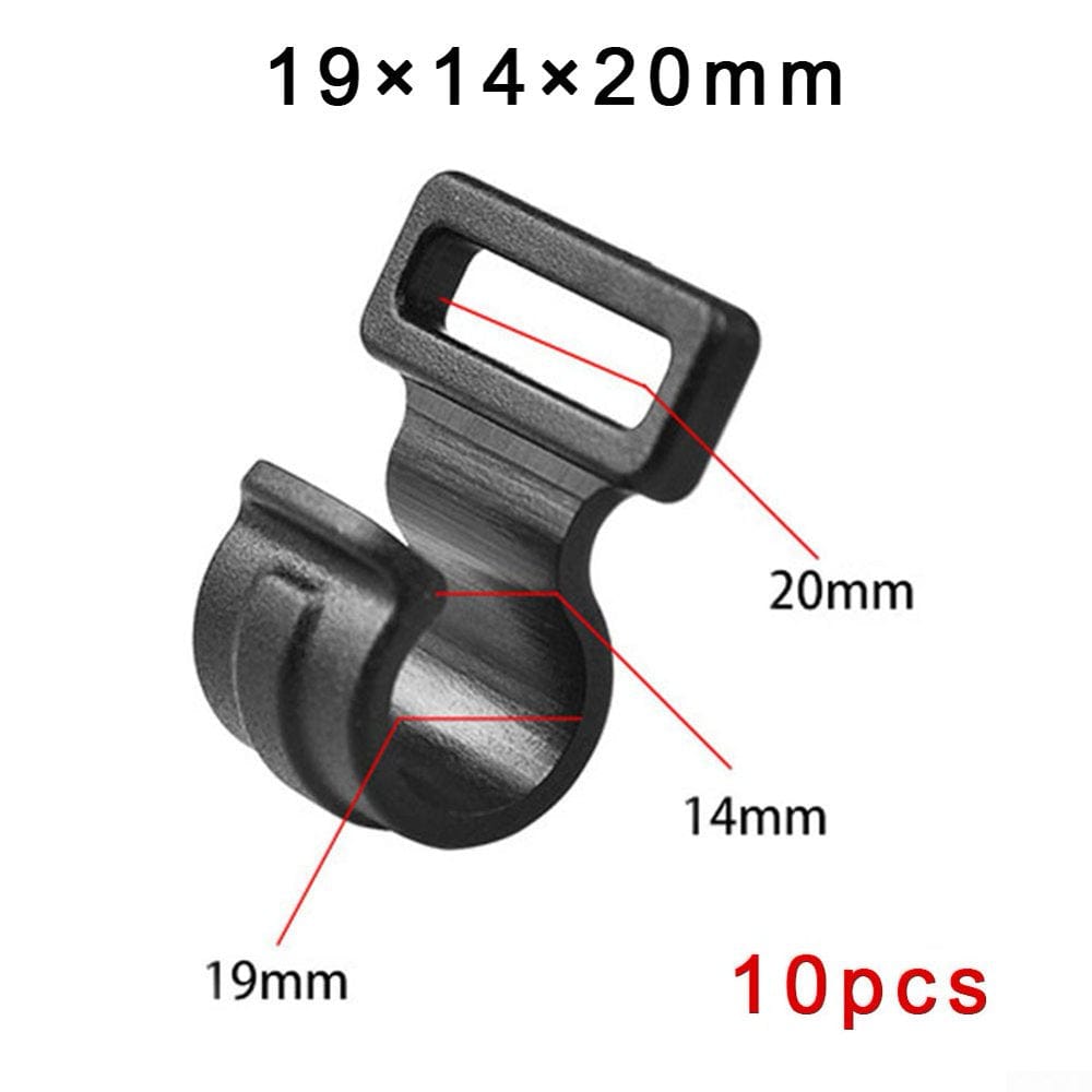 10Pcs Tent Hooks Camping Caravan Awning Tent Pole Plastic Inner C Clips S/M/L