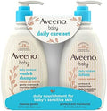 Aveeno Baby Daily Care Gift Set with Natural Oat Extract & Oatmeal, Contains Daily Moisturizing Body Lotion & Gentle 2-in-1 Baby Bath Wash & Shampoo, Hypoallergenic & Paraben-Free, 2 Items