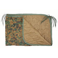 Military Woobie Poncho Liner, Nylon Ripstop Shell, Polyester Insulation, Sleeping Bag, Blanket, Carrying Sack, Made in USA, Woodland MARPAT