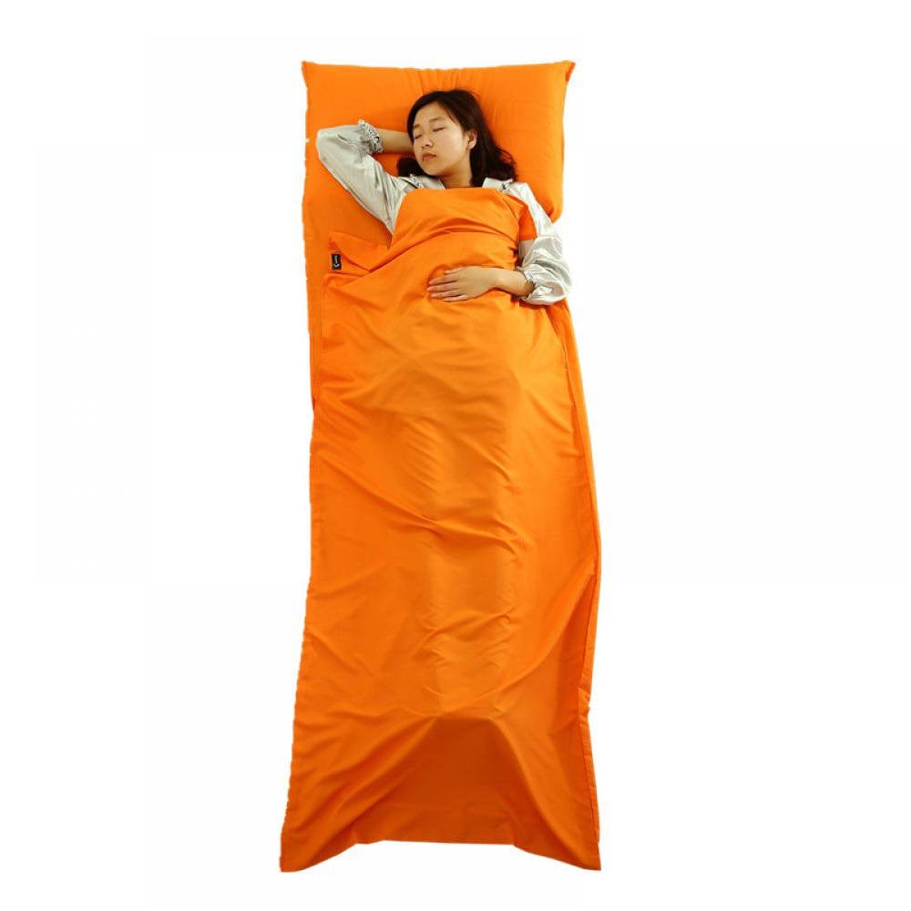 Sleeping Bag Lined with Cotton Camping Travel Sheets Sleeping Bag Adult Dormitory Outdoor Picnic Plane Train-Light and Warm and Washable, Suitable for Hiking.