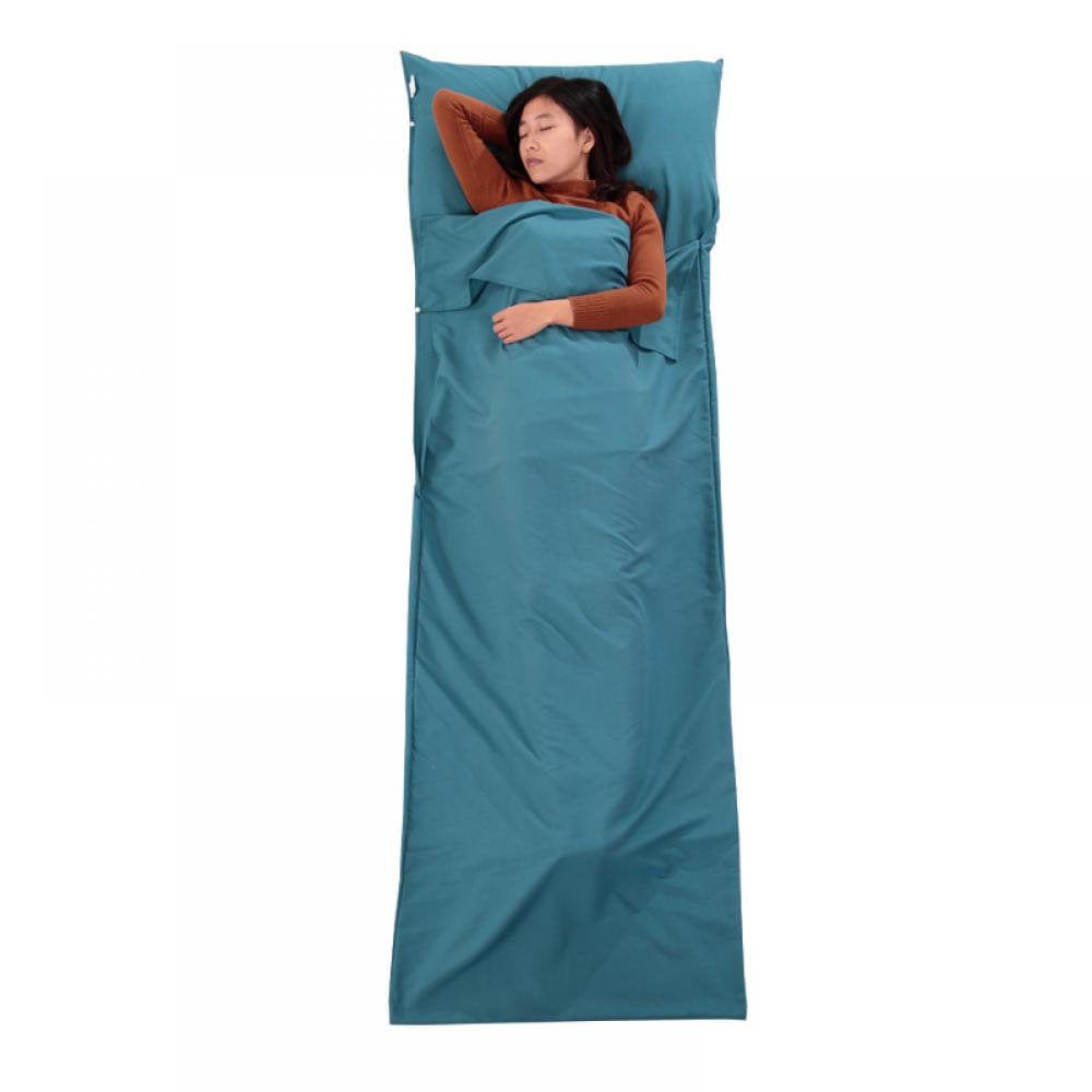 Sleeping Bag Lined with Cotton Camping Travel Sheets Sleeping Bag Adult Dormitory Outdoor Picnic Plane Train-Light and Warm and Washable, Suitable for Hiking.