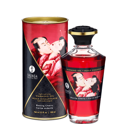 Warming Massage Oil Cherry 3.5 Oz Intimates Adult Boutique